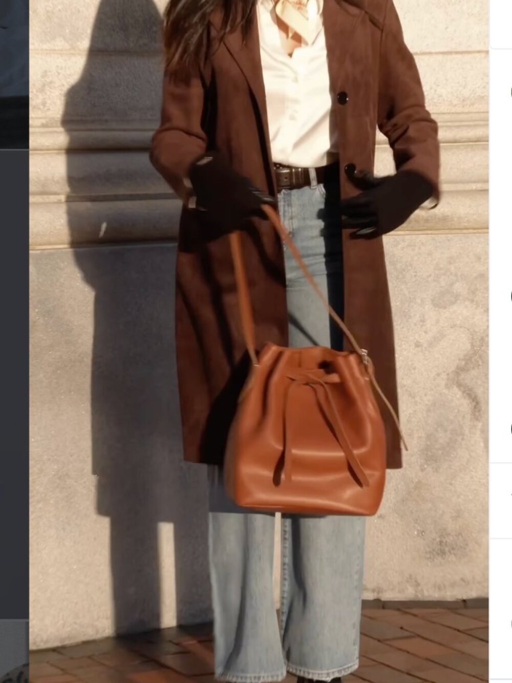 Coya Leather Bucket Bag - Cognac - LAZARO - Picture 4 of 6